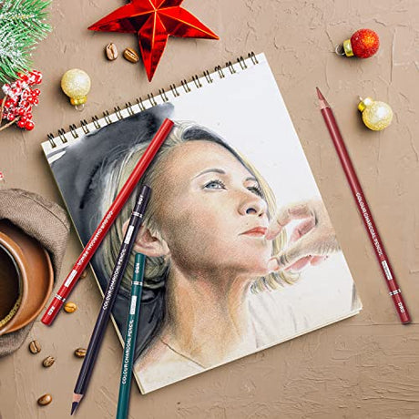 PANDAFLY Professional Colored Charcoal Pencils Drawing Set, Skin Tone Colored Pencils, Pastel Chalk Pencils for Sketching, Shading, Coloring, PANDAFLY