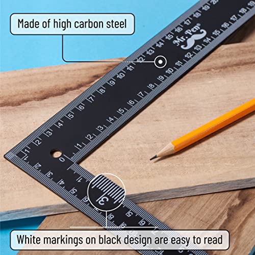 Mr. Pen- Carpenter Square, Framing Square, 8 inch x 12 inch , Carpenters Square , Right Angle Ruler, Framing Tools, L Shape Ruler, Metal Square, - WoodArtSupply