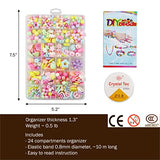 Jewelry Making kit Beads for Bracelets Making kit for Girls. 500+ Pieces Variety Shapes and Colors Perfect Toys for Girls Kids Age 4-6-8-10-12 DAZZLINGKIT