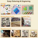 8 Pack 12 x 12x 1/4 Inch Baltic Birch Plywood 6mm Birch Wood Sheets Unfinished Wood Squares Wood Board for Painting, DIY Project, Wood Burning, Acrux7