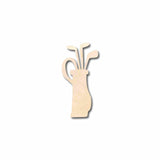 Unfinished Wood Golf Bag Silhouette - Craft- up to 24" DIY 4" / 1/4" 24 Hour Crafts