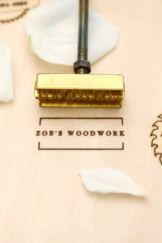 Customisable Wood and Leather Branding Iron Stamp with Handle - 1.5x1.5” Heat Branding Tool - WoodArtSupply