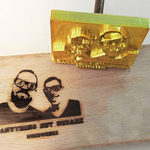 Custom Branding Iron for Woodworkers - Personalised Wood Burning Stamp by Arokimi (1"x1")