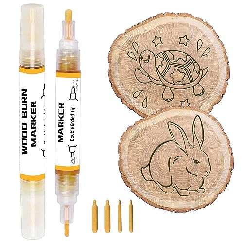 2 PCS Wood Burn Marker Pen, Wood Marker Burning Pen Used for Drawing Wooden Burning Marker, Making It an Ideal Choice for Making Gifts, Handicrafts. EIGTWEN