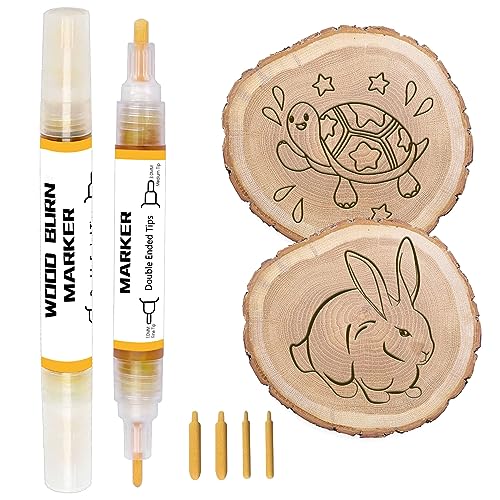 2 PCS Wood Burn Marker Pen, Wood Marker Burning Pen Used for Drawing Wooden Burning Marker, Making It an Ideal Choice for Making Gifts, Handicrafts.