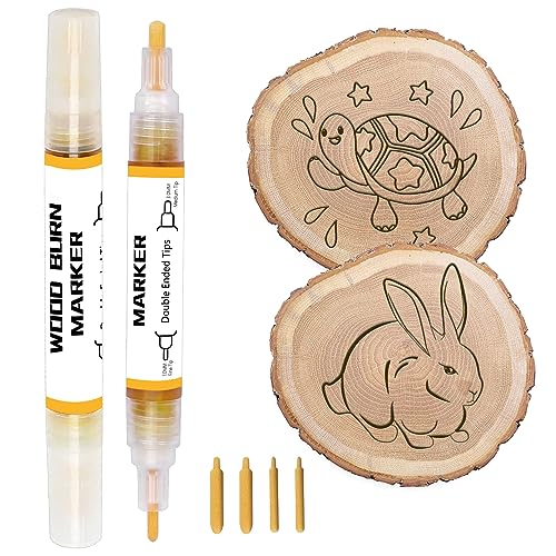 2 PCS Wood Burn Marker Pen, Wood Marker Burning Pen Used for Drawing Wooden Burning Marker, Making It an Ideal Choice for Making Gifts, Handicrafts. - WoodArtSupply