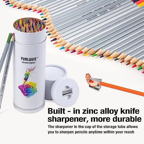 FUNLAVIE Colored Pencils 48 Coloring Pencils Premium Professional Art Drawing Pencil for Adults Coloring Book FUNLAVIE