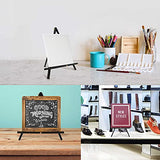 U.S. Art Supply 12" High Black Wood Display Stand A-Frame Artist Easel (Pack of 4) - Adjustable Wooden Tripod Tabletop Holder Stand for Canvas, US Art Supply
