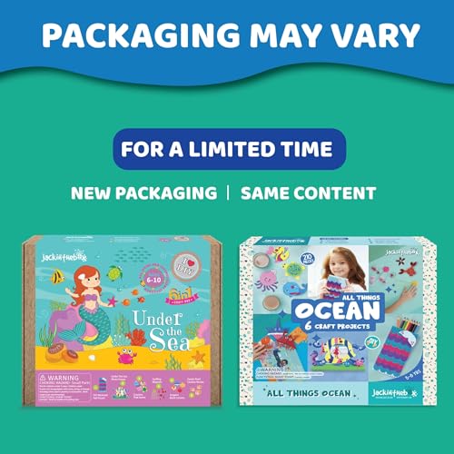 jackinthebox Under The Sea Themed Craft Kit | Includes Beautiful Felt Mermaid Sewing Kit | 6 Different Crafts-in-1 | Best Gift Girls Ages 6 to 10 jackinthebox