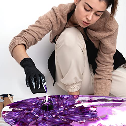 Baderke 6 Pieces Split Cups for Paint Pouring Supplies Silicone Split Cups Acrylic Paint Mixing Cups 3/4/5 Channels Dividers Paint Pouring Supplies Baderke