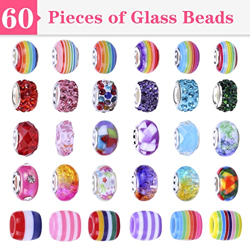 VICTLOV 126 Pieces Charm Bracelet Making Kit, DIY Craft for Girls, Unicorn/Mermaid Crafts Gifts Set for Arts and Crafts for Girls Teens Ages 8-12 VICTLOV