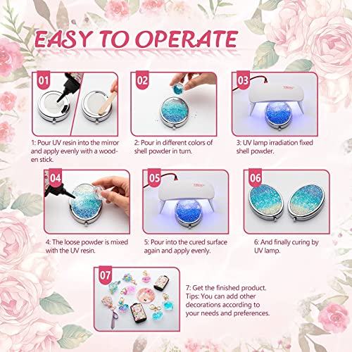 YIEHO 300g UV Resin Clear,Hard,Upgraded Crystal Clear Epoxy Resin Up Premixed UV Cure Resin for Craft Jewelry Making YIEHO