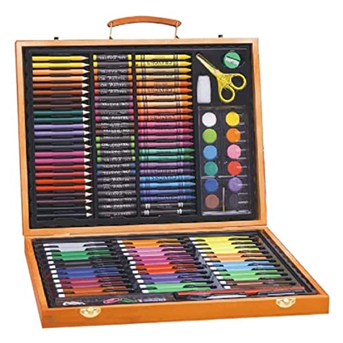 RMENST Art Supplies, 150-Pieces Deluxe Wooden Art Set Crafts Drawing Painting Kit, Creative Gift Box for Adults Artist Beginners Kids Girls Drawing RMENST