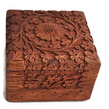 Ajuny Wooden Hand Carved Keepsake Box Jewellery Armoire Chest Organiser Perfect Unique Gifts Ideas For Women