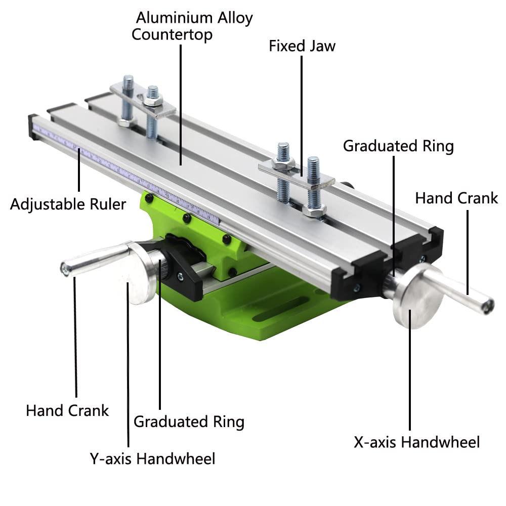 Mini Precision Milling Machine Worktable Multifunction Drill Vise Fixture Working Table(BG6300) - WoodArtSupply