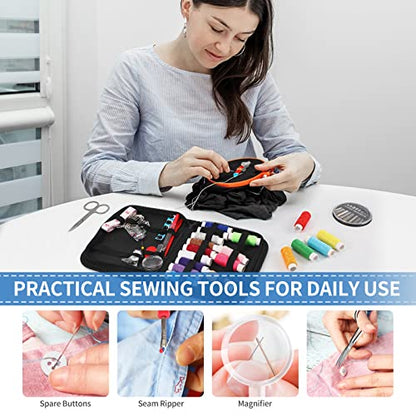 Sewing Kit for Adults and Kids,Marcoon Needle and Thread Kit with Sewing Supplies and Accessories Contains Scissors, Measure Tape,Seam
