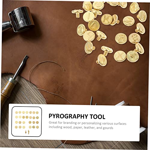 NOLITOY 2 Sets Copper Letter Wood Burning Tip Kit for DIY Personalisation NOLITOY