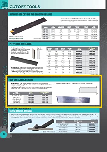 HHIP 2000-1110 HSS Cobalt Cut-Off Blade, 1/8" x 1/2" x 4-1/2" HHIP
