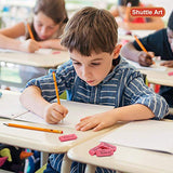 Shuttle Art #2 HB Golf Pencils and Erasers Bundle, Set of 900 Pack Bulk Golf Pencils + 120 Pack Pink Erasers Bulk - WoodArtSupply