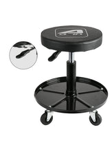 Aain® Adjustable Height Swivel Shop Seat with Tool Tray, Rolling Stool with Wheels/Casters For Garage Workshop and Auto Repair Shop(Black) Aain