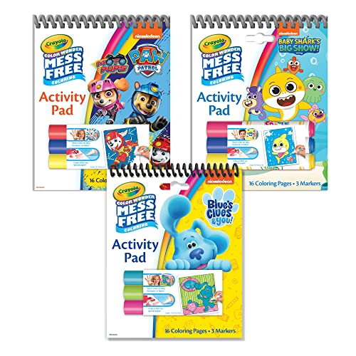 Crayola Nickelodeon Color Wonder Bundle (Set of 3), Mess Free Activity Pads & Markers, Holiday Gift For Toddlers, Drawing Set, 3+ Crayola
