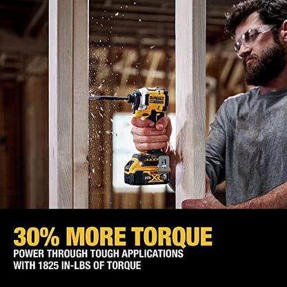 DEWALT DCF850P1 ATOMIC 20V MAX* 1/4 in. Brushless Cordless 3-Speed Impact Driver Kit - WoodArtSupply