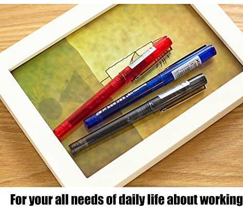 EYEYE Liquid Ink Roller Ball Pens Fine Point, 4 Blue 8 Black 4 Red 16 Pcs Extra Fine Rollering Pen, 0.5mm Needle Nib, Free Ink Roller, Rollerball EYEYE