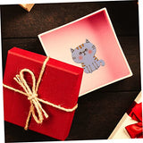 Hohopeti 100pcs Blank Labels Wooden Animal Toys Wooden Crafts Cat Gift Tags Wooden Cat Discs Wooden Craft Shapes Unfinished Cat Cutout DIY Wooden Hohopeti