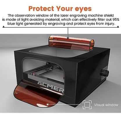 ACMER Laser Engrave Machine Enclosure Eye Protection Vent Protective Cover for ACMER P1, P2 and Most Laser Engrave - WoodArtSupply