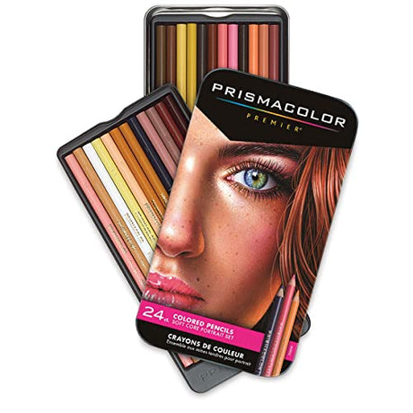 Prismacolor Premier Colored Pencils, Portrait Set, Soft Core, 24 Pack Prismacolor