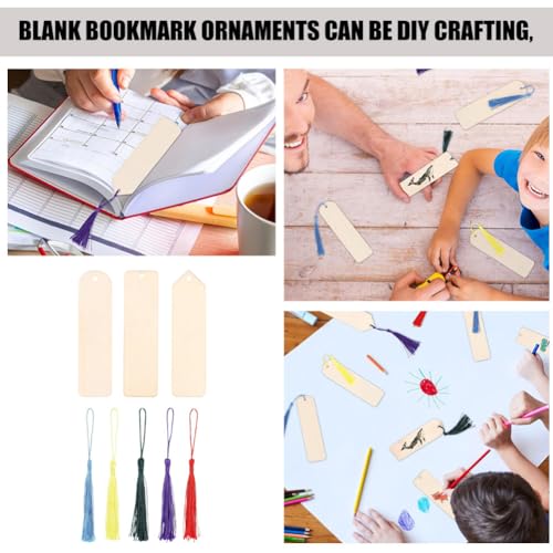 Unfinished Bookmarks Wooden Blank Student's Tools Delicate Cross