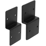 4 PCS 6" Post to Beam Support Heavy Duty Steel Black Z Bracket, Double Angle Channel Profile Corner Brace for Wood Shelves Fixing 2x6 Lumber eoere