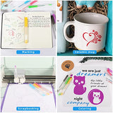 Welebar Glitter Gel Pen Set for Cricut Maker 3/Maker/Explore 3/Air 2/Air, 0.8 Tip Glitter Pen Set of 7 Pack Medium Point Pen, Writing, Drawing, Welebar