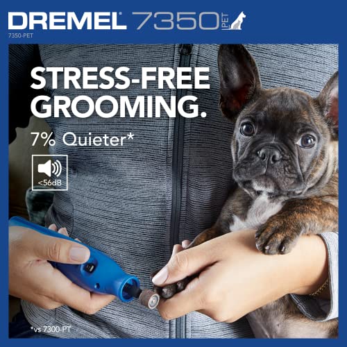 Dremel 7350-PET 4V Pet & Dog Nail Grinder, Easy-To-Use & Safe Nail Trimmer, Professional Pet Grooming Kit - Works on Large, Medium, Small Dogs & Cats - WoodArtSupply