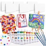 J MARK Ultimate Kids Paint Set – Complete Acrylic Paint Set for Kids, Includes Washable Paints, Storage Bag, Wood Easel, Canvas and More J MARK