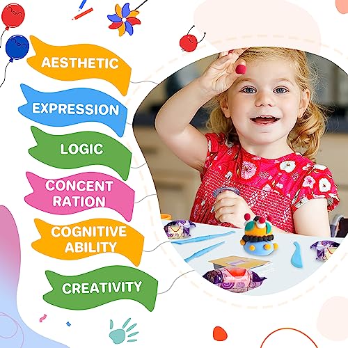 Air Dry Clay 50 Colors, Modeling Clay for Kids, Non-Sticky Ultra Light DIY Soft Magic Clay, Molding Clay with Sculpting Tools and Play Cards,Arts and Aestd-ST