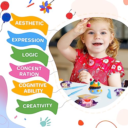 Air Dry Clay 50 Colors, Modeling Clay for Kids, Non-Sticky Ultra Light DIY Soft Magic Clay, Molding Clay with Sculpting Tools and Play Cards,Arts and