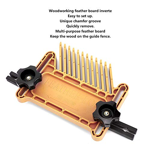 Universal Featherboard Attachment, Dual Stackable Multi-Functional Woodworking Miter Lock System Featherboards, Feather Board for Table Saws Router - WoodArtSupply