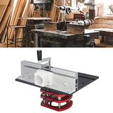 Kadimendium Router Lift with Top Plate Router Lifting Base Woodworking Slotting Trimming Chamfering Table Top Router Table Lifting System Base Kadimendium