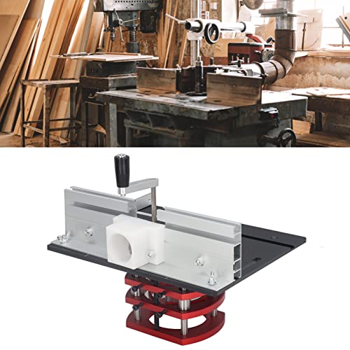 Router Lift with Top Plate, Aluminum Alloy, Universal Type for Woodworking Slotting Trimming Chamfering Table Top (Black) VBESTLIFE