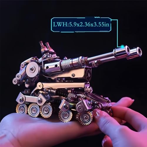 ZUNPINSPACE 3D Metal Model Kit Mechanical Tank 3D Metal Puzzle DIY Metal Assembly Kit 3D Metal Art Puzzle Metal Model Kit - High end Men's Gift ZUNPINSPACE