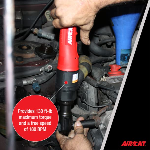 AIRCAT Pneumatic Tools 805-HT High Torque Ratchet Wrench 130 ft-lbs - 3/8-Inch AIRCAT