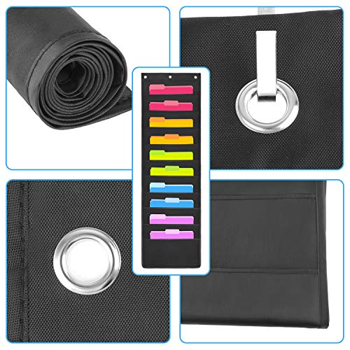 HAOHAN 10 Pockets Over Door Hanging Wall File Organizer, Oxford Cloth Storage Pocket Chart for Magazines, Pens, File Folders in Office and School - WoodArtSupply