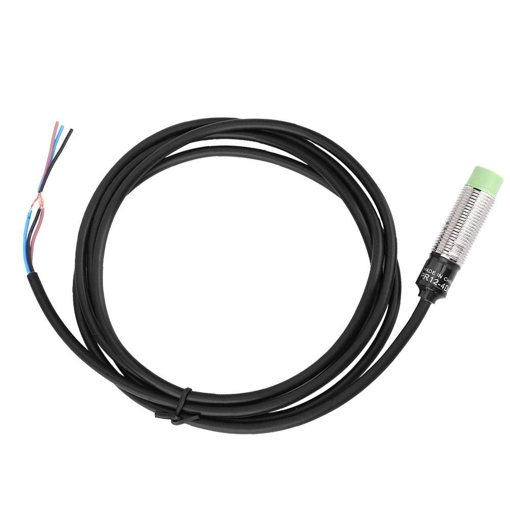 PR12-4DN Metal Inductive Proximity Sensor Switch 3-Wire NO NPN Wire Length 1.8m - WoodArtSupply