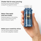 Arteza Fine Glitter Set, 6 x 2-oz Bottles, Ocean-Toned Glitter for Resin, Glue, Acrylic Paint, Arts and Crafts Supplies for Creating DIY Projects and ARTEZA