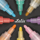 Lelix Acrylic Paint Markers, 24 Colors Permanent Acrylic Paint Pens for Rock, Glass painting, Ceramic, Wood, Canvas, Fabric, Photo Album, DIY Craft Lelix