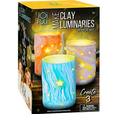 JOiFULi DIY Clay Luminaries Clay Craft Kit Gifts for Kids Girls and Boys Teens Ages 8 9 10 11 12 Years Old and Up