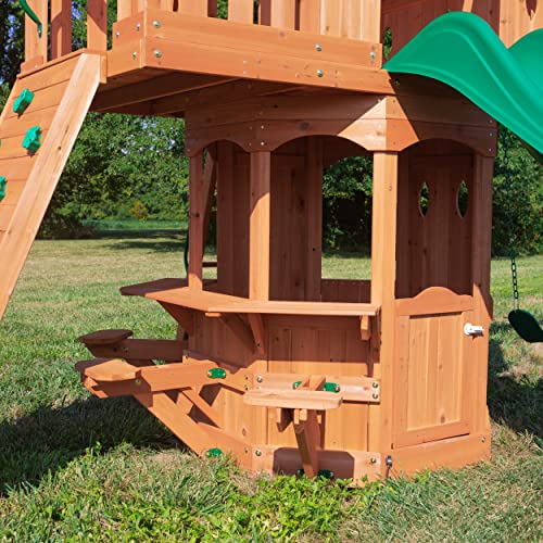 Backyard Discovery Woodland All Cedar Wood Playset Swing Set Backyard Discovery