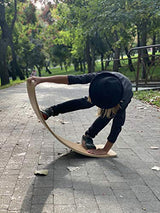 Montessori Wooden Wobble Board for Kids & Adults - 35" & 100% Natural Wood Balance Board, Toddler Balancing Toy, Unique Boys & Girls Open Ended Toys nutty toys