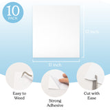 Etched Glass Vinyl Frosted Vinyl [12in x 11in] Translucent White Etched Glass Window Vinyl Roll for Privacy, Home, Office, Crafts, Decorative, Cricut Kraftex